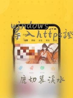 windows导入https证书