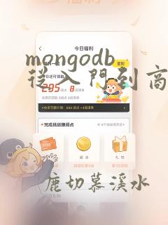 mongodb从入门到商业实战