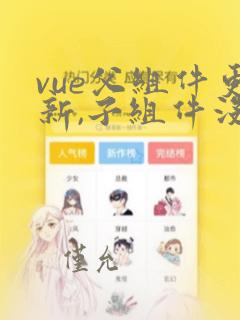 vue父组件更新,子组件没发生变化