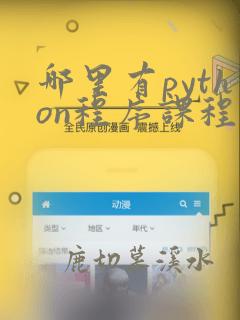 哪里有python程序课程学习