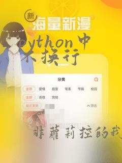 python中不换行