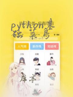python基础 菜鸟