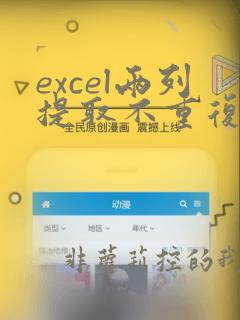 excel两列提取不重复数据