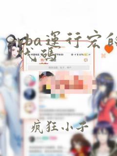 vba运行宏的代码