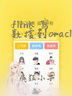 flink 写数据到oracle 数据库