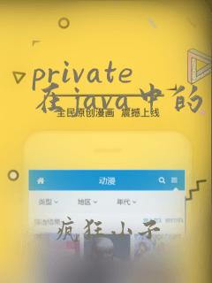 private在java中的用法