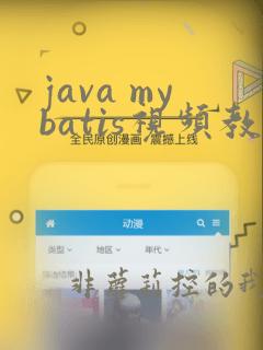 java mybatis视频教程
