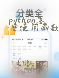 python怎么使用函数