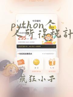 python个人所得税计算代码