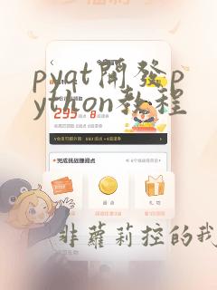 pyqt开发python教程