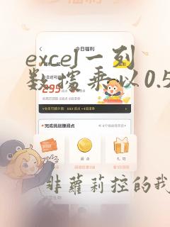 excel一列数据乘以0.5