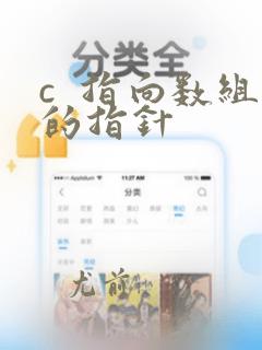 c  指向数组的指针