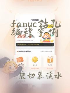 fanuc钻孔编程实例