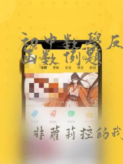 初中数学反比例函数例题
