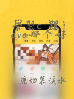 学习c  跟java哪个好