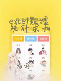excel数据统计求和