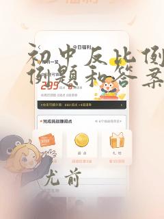 初中反比例函数例题和答案