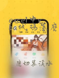 excel中vba代码怎么写
