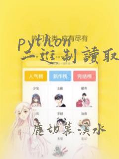 python 二进制读取文件
