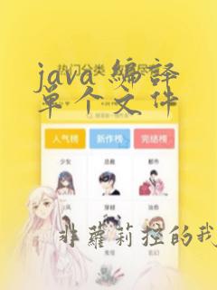 java 编译单个文件