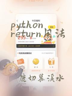 python return用法