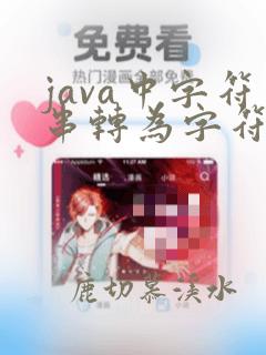 java中字符串转为字符数组