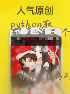 python取列表前三个