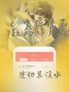 c  中析构函数的作用