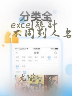 excel统计不同列人名个数