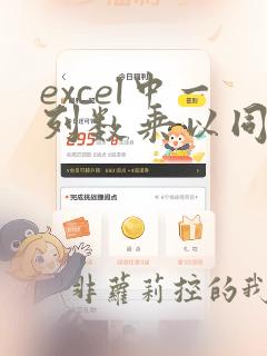 excel中一列数乘以同一个数