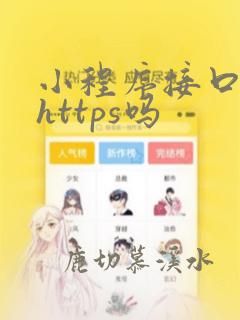 小程序接口必须https吗