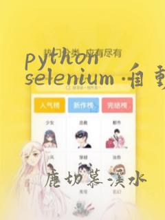 python selenium 自动化框架