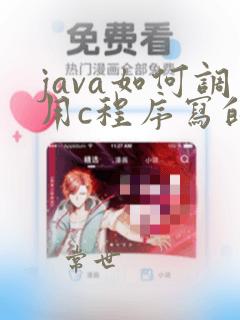 java如何调用c程序写的代码