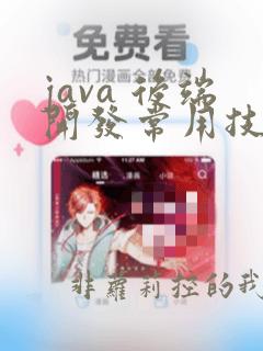 java 后端开发常用技术