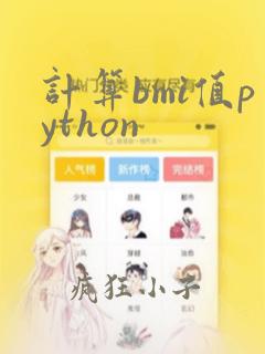 计算bmi值python