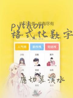 python 格式化数字
