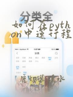 如何在python中运行程序
