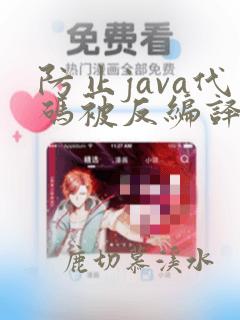 防止java代码被反编译