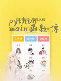 python main函数传参