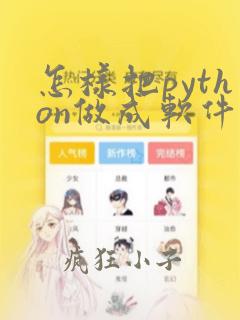 怎样把python做成软件