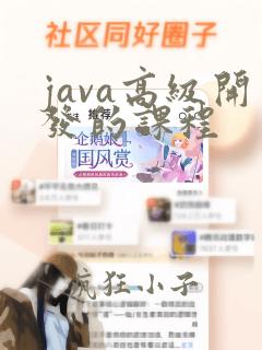 java高级开发的课程