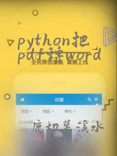 python把pdf转word