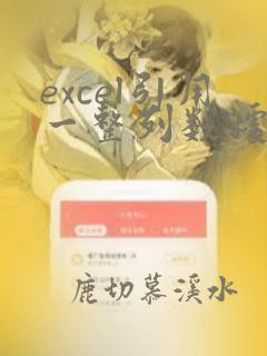 excel引用一整列数据