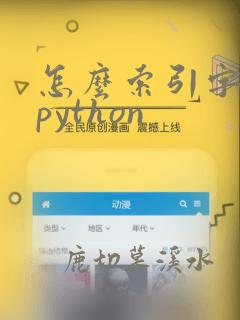 怎么索引字符串python