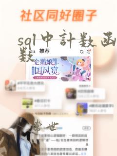sql中计数函数