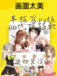 平板写python代码的软件