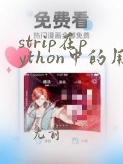strip在python中的用法