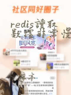 redis读取数据非常慢