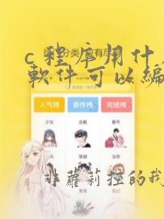 c 程序用什么软件可以编程