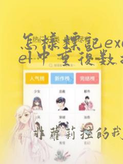 怎样标记excel中重复数据中的一个